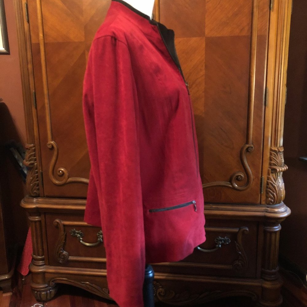 "JM Collection" Red Jacket - Picture 2 of 3